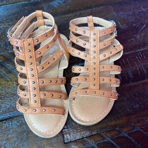 GIRLS brown sandals size 12
